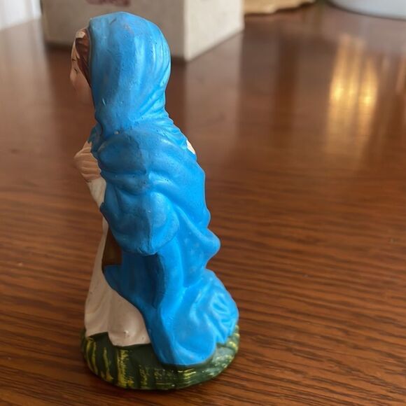 Vtg chalkware Virgin Mary from nativity scene - Picture 6 of 8